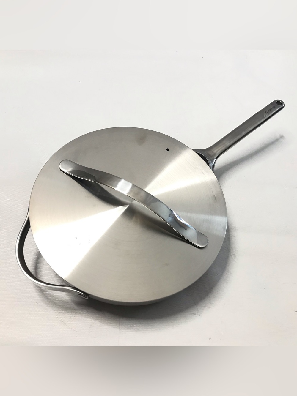 Caraway Stainless Steel Sauté Pan with Lid (4.5 qt, 11.8") - Non Toxic 5 Ply